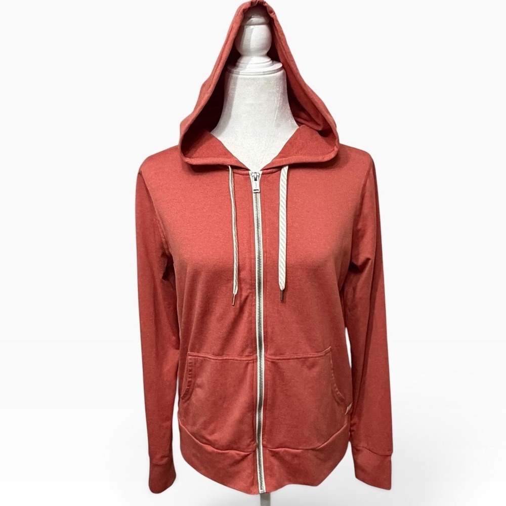 Vuori Terracotta Halo Essential Zip Performance Hoodie DreamKnit Women's Size S